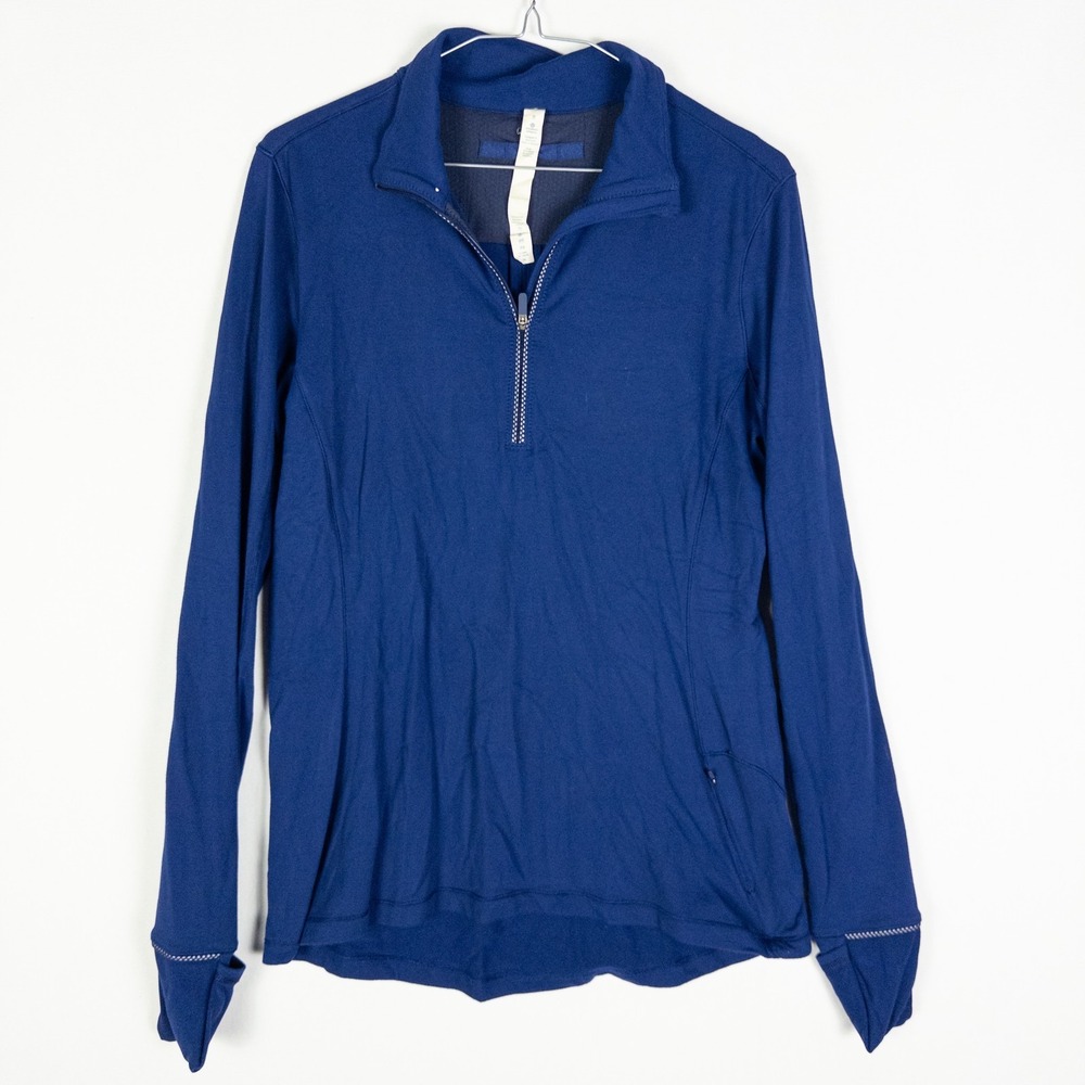Lululemon Half Zip Pullover Womens 8 Royal Blue Performance Stretch Athleisure